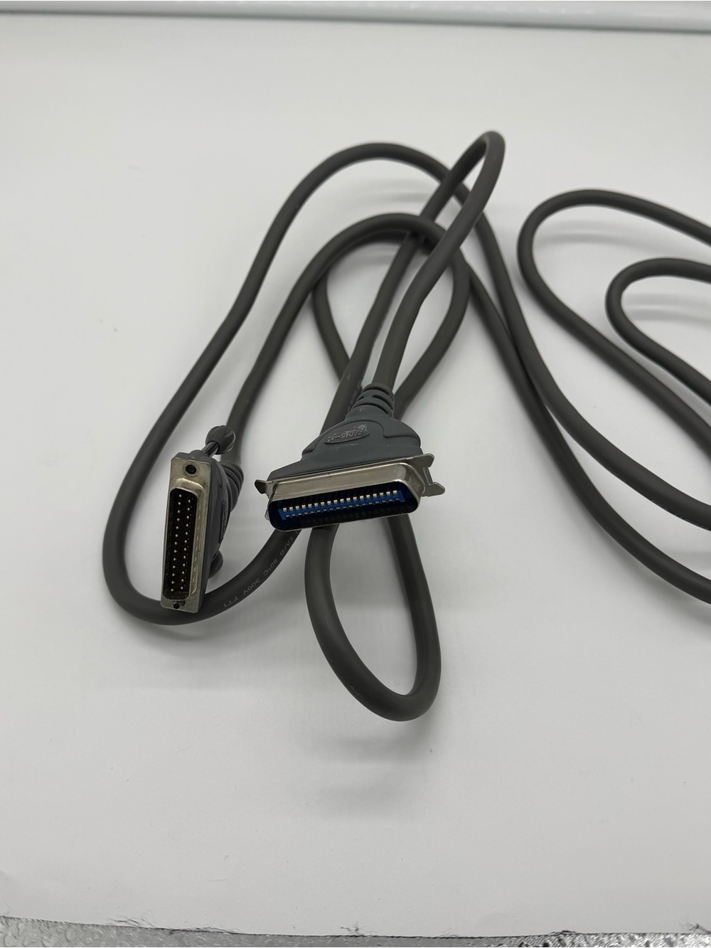 Belkin DB25M Male / Cent36M Male IEEE 1284 Parallel Printer Cable 10FT - Gray